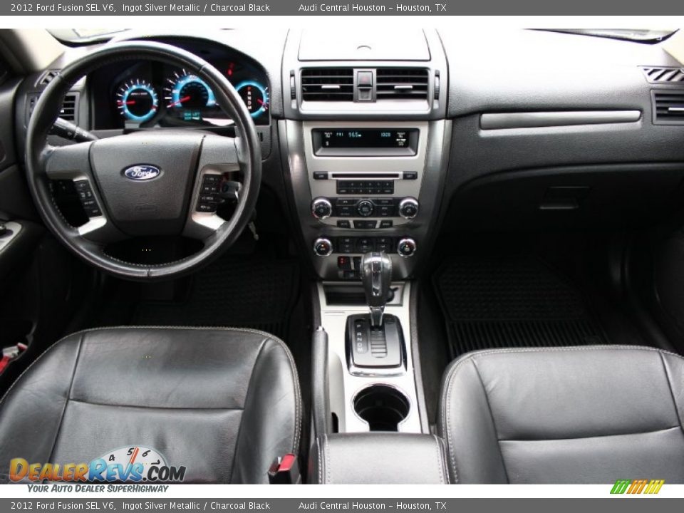2012 Ford Fusion SEL V6 Ingot Silver Metallic / Charcoal Black Photo #24