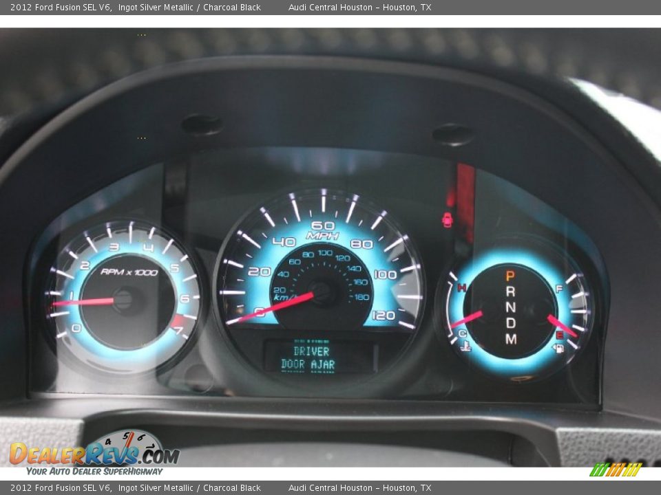 2012 Ford Fusion SEL V6 Ingot Silver Metallic / Charcoal Black Photo #29