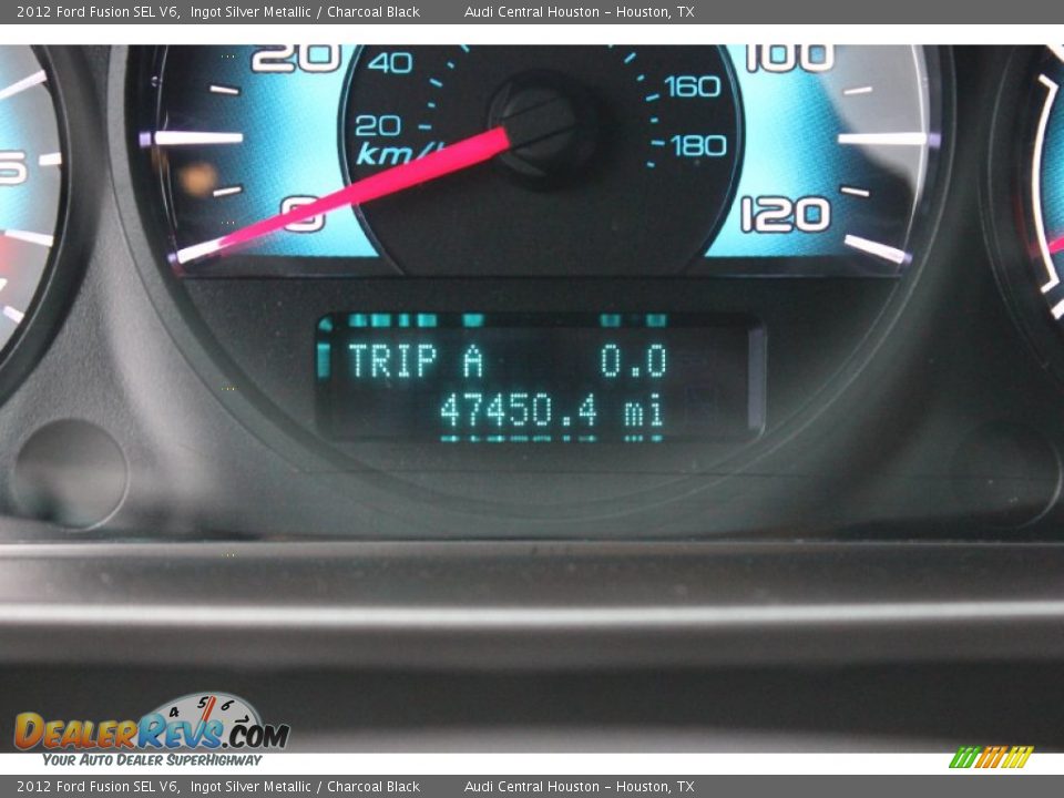 2012 Ford Fusion SEL V6 Ingot Silver Metallic / Charcoal Black Photo #30