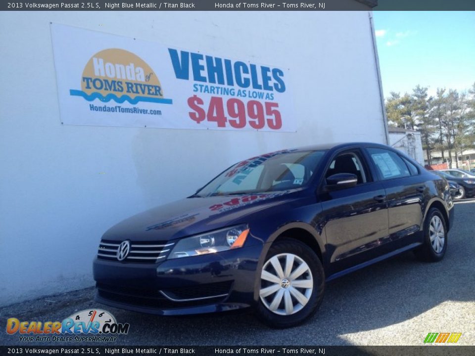 2013 Volkswagen Passat 2.5L S Night Blue Metallic / Titan Black Photo #1
