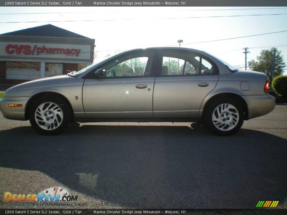1999 Saturn S Series SL2 Sedan Gold / Tan Photo #3