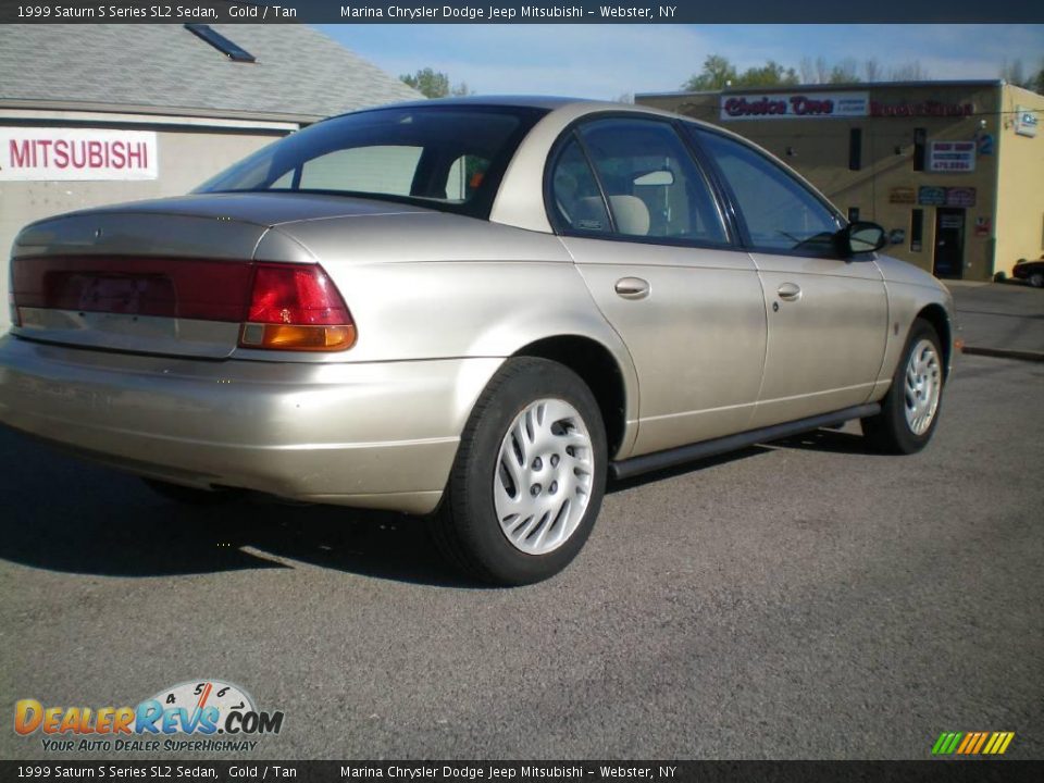 1999 Saturn S Series SL2 Sedan Gold / Tan Photo #6