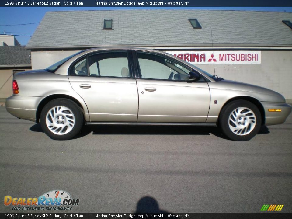 1999 Saturn S Series SL2 Sedan Gold / Tan Photo #7