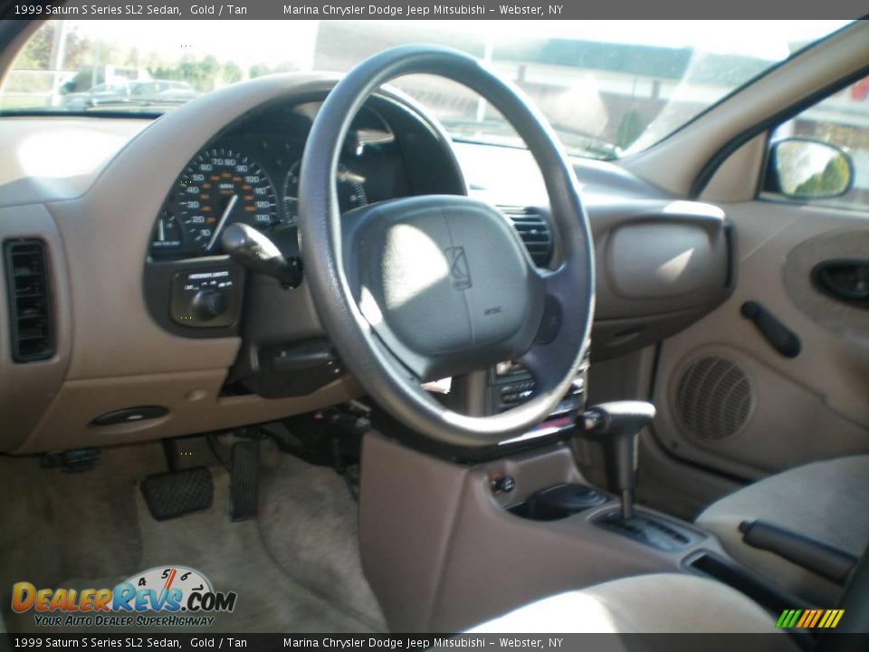 1999 Saturn S Series SL2 Sedan Gold / Tan Photo #10