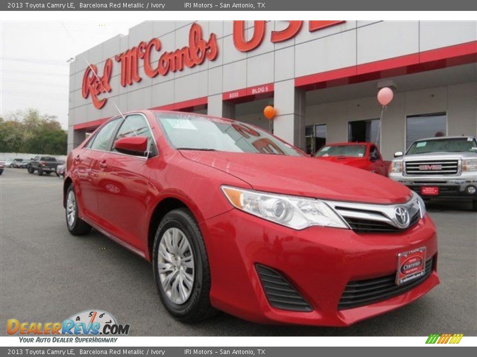 2013 Toyota Camry LE Barcelona Red Metallic / Ivory Photo #1