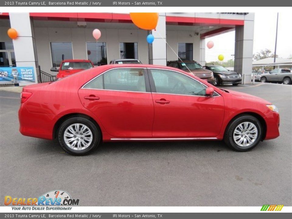 2013 Toyota Camry LE Barcelona Red Metallic / Ivory Photo #8