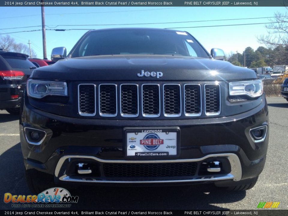 2014 Jeep Grand Cherokee Overland 4x4 Brilliant Black Crystal Pearl / Overland Morocco Black Photo #2