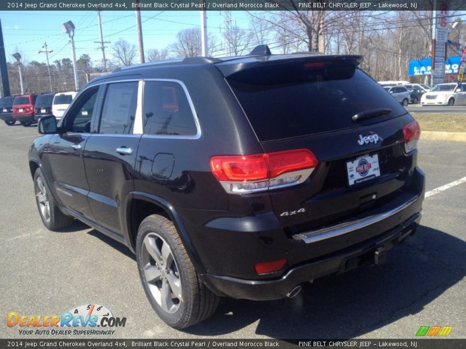 2014 Jeep Grand Cherokee Overland 4x4 Brilliant Black Crystal Pearl / Overland Morocco Black Photo #4