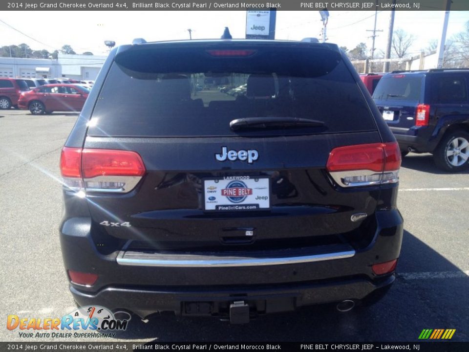 2014 Jeep Grand Cherokee Overland 4x4 Brilliant Black Crystal Pearl / Overland Morocco Black Photo #5