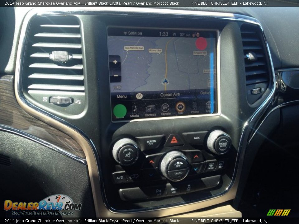 2014 Jeep Grand Cherokee Overland 4x4 Brilliant Black Crystal Pearl / Overland Morocco Black Photo #10