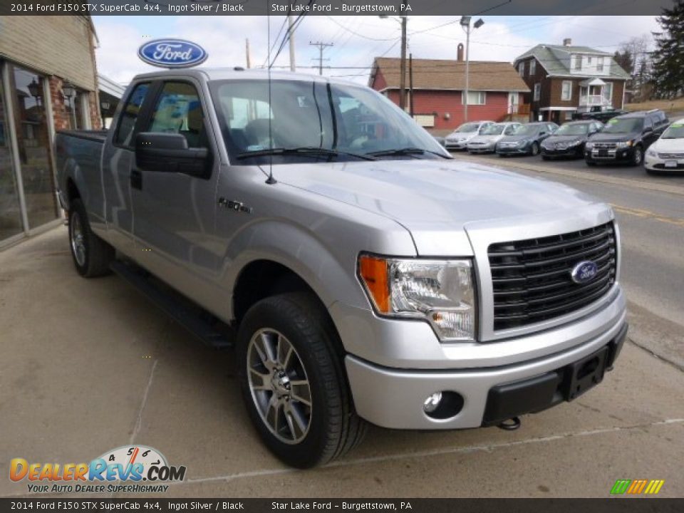 2014 Ford F150 STX SuperCab 4x4 Ingot Silver / Black Photo #3
