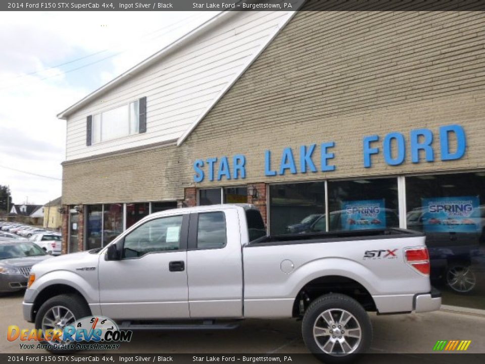 2014 Ford F150 STX SuperCab 4x4 Ingot Silver / Black Photo #7