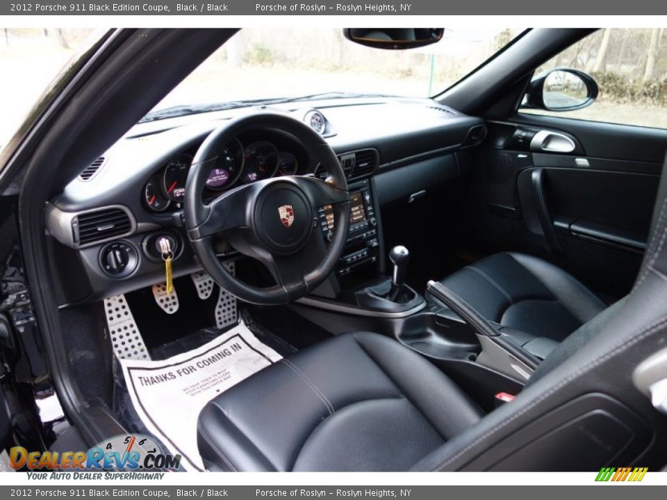 Black Interior - 2012 Porsche 911 Black Edition Coupe Photo #10