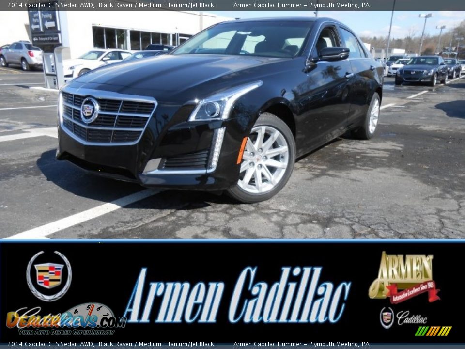 2014 Cadillac CTS Sedan AWD Black Raven / Medium Titanium/Jet Black Photo #1