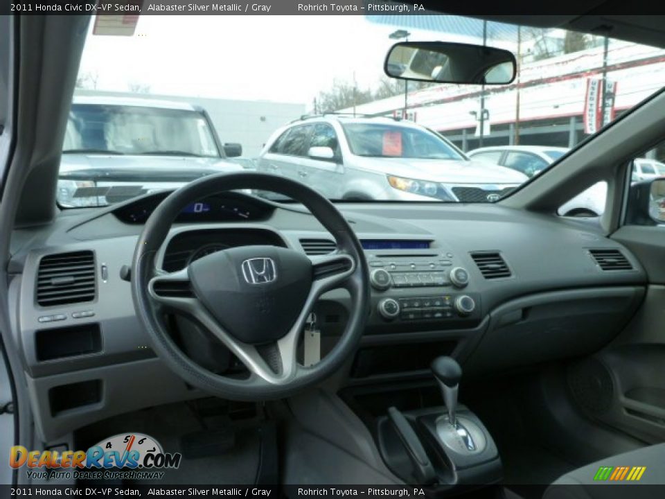 2011 Honda Civic DX-VP Sedan Alabaster Silver Metallic / Gray Photo #6