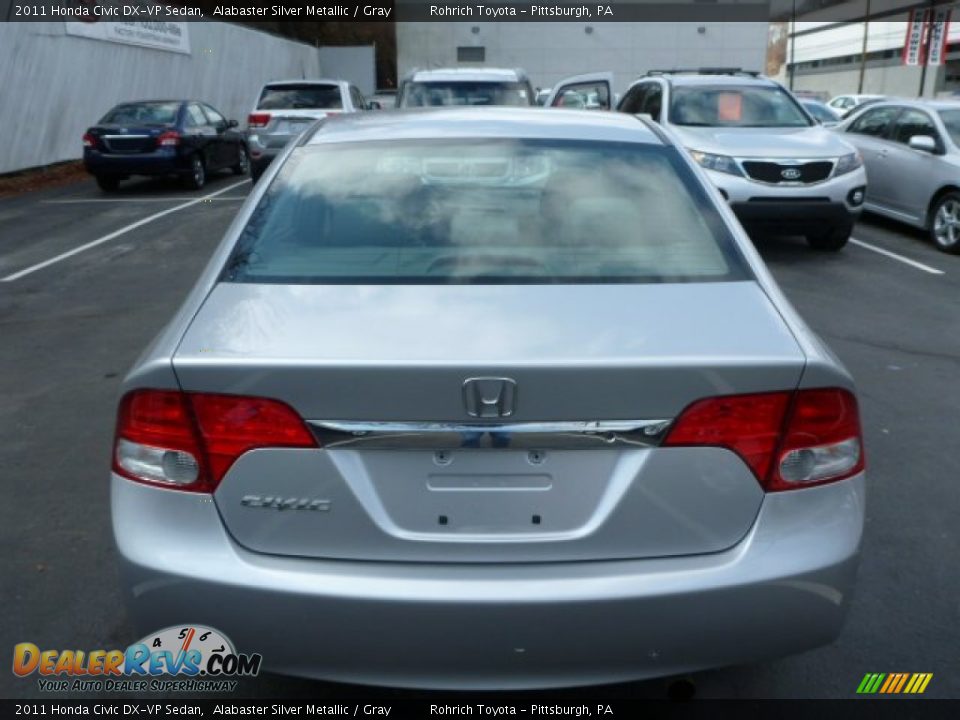 2011 Honda Civic DX-VP Sedan Alabaster Silver Metallic / Gray Photo #15