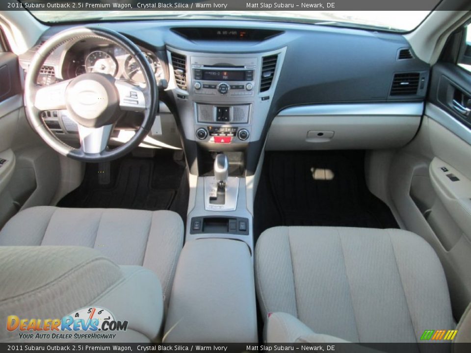 2011 Subaru Outback 2.5i Premium Wagon Crystal Black Silica / Warm Ivory Photo #23