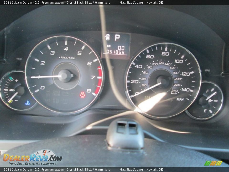 2011 Subaru Outback 2.5i Premium Wagon Crystal Black Silica / Warm Ivory Photo #26