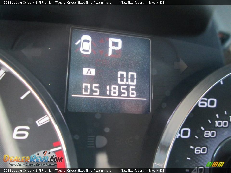 2011 Subaru Outback 2.5i Premium Wagon Crystal Black Silica / Warm Ivory Photo #27