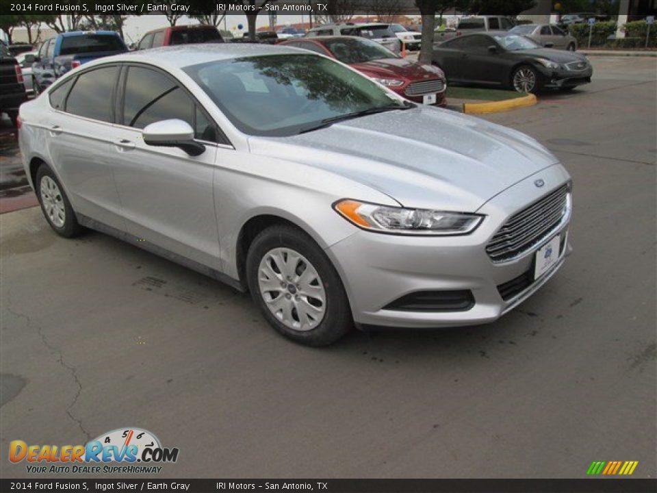 2014 Ford Fusion S Ingot Silver / Earth Gray Photo #5