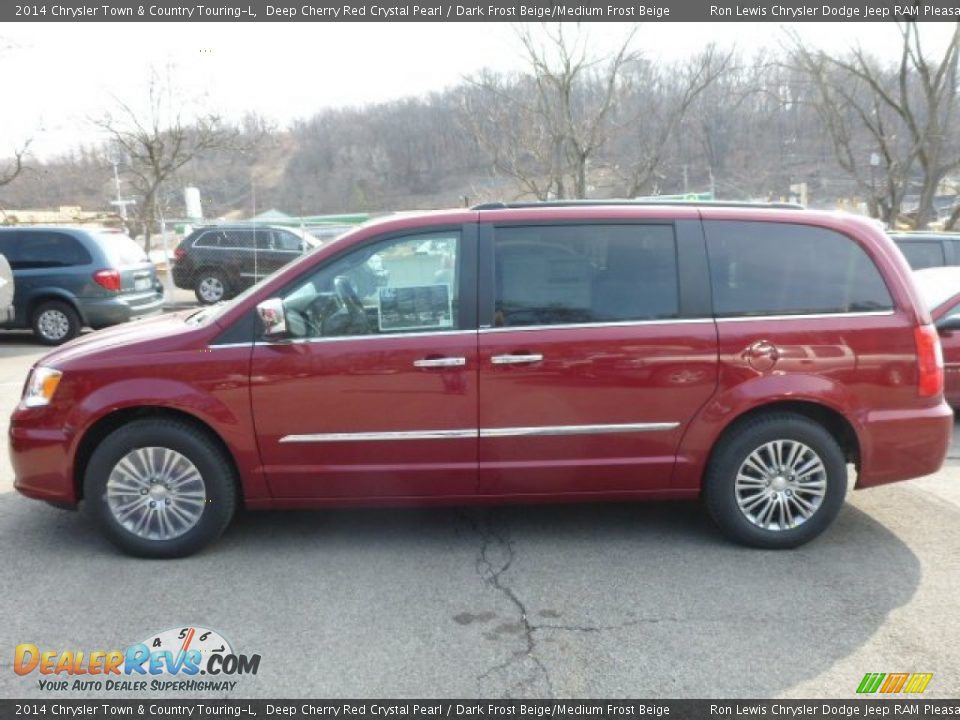 2014 Chrysler Town & Country Touring-L Deep Cherry Red Crystal Pearl / Dark Frost Beige/Medium Frost Beige Photo #2