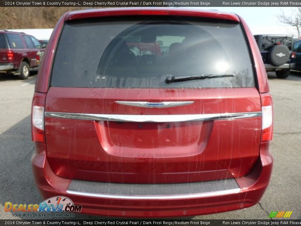 2014 Chrysler Town & Country Touring-L Deep Cherry Red Crystal Pearl / Dark Frost Beige/Medium Frost Beige Photo #4