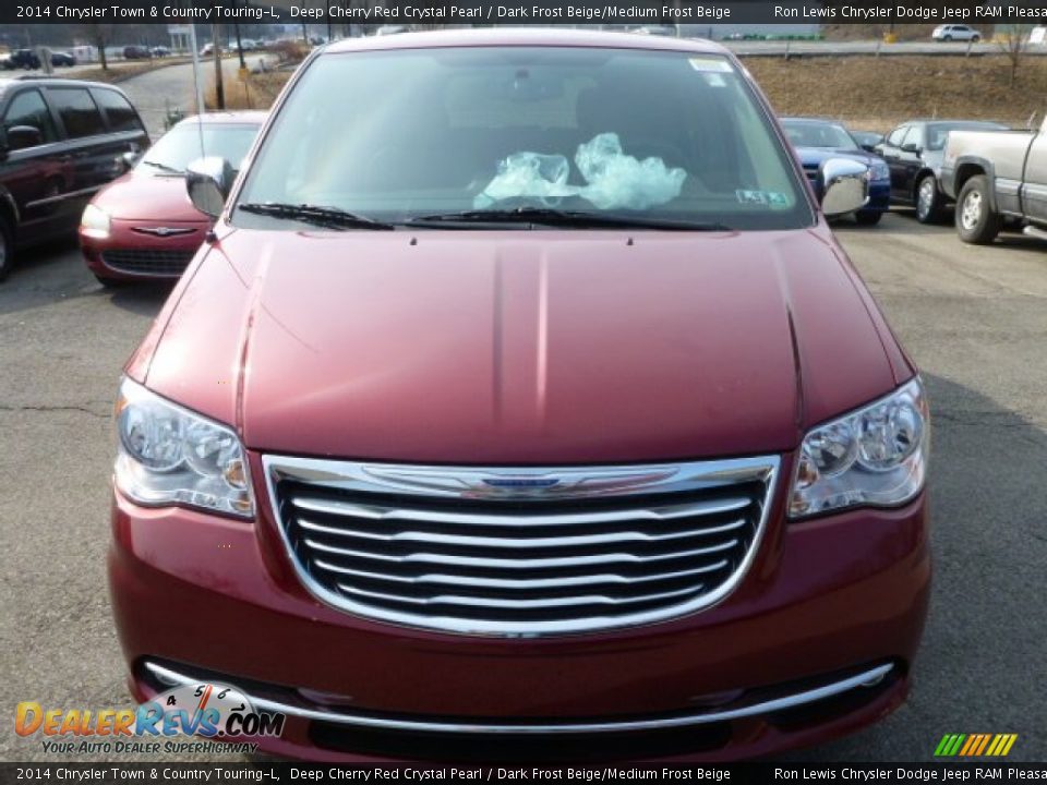 2014 Chrysler Town & Country Touring-L Deep Cherry Red Crystal Pearl / Dark Frost Beige/Medium Frost Beige Photo #8