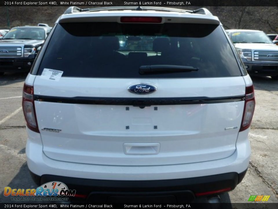 2014 Ford Explorer Sport 4WD White Platinum / Charcoal Black Photo #2