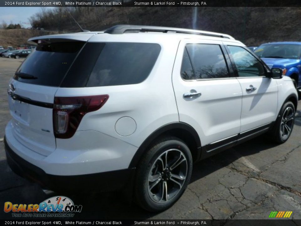 2014 Ford Explorer Sport 4WD White Platinum / Charcoal Black Photo #3