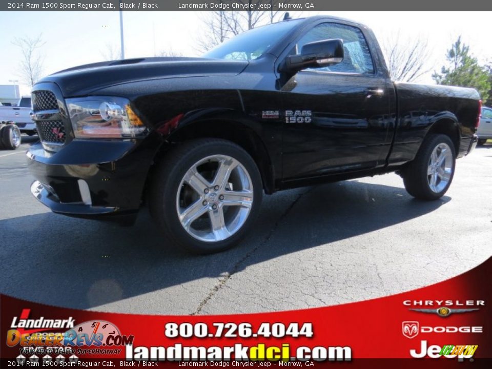 2014 Ram 1500 Sport Regular Cab Black / Black Photo #1