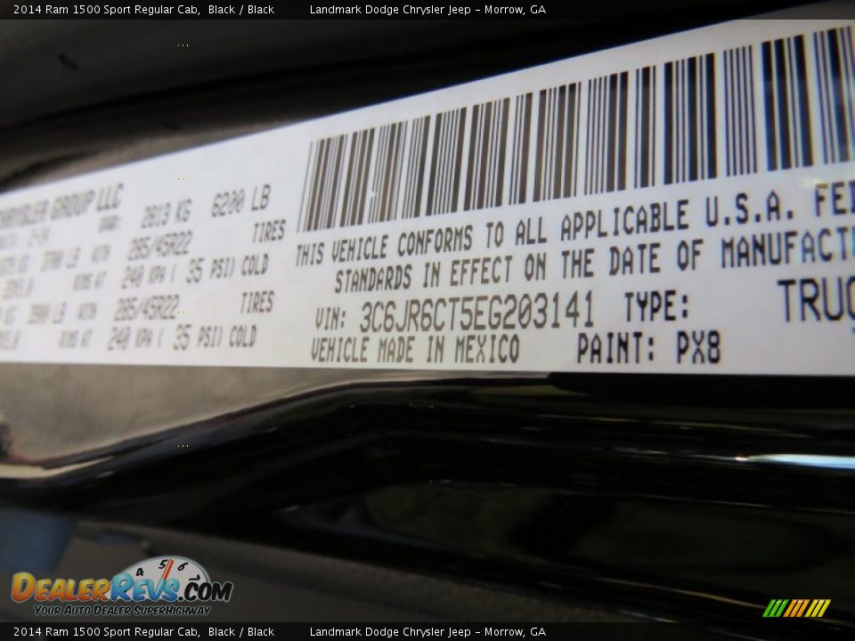 2014 Ram 1500 Sport Regular Cab Black / Black Photo #10