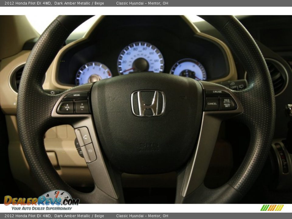 2012 Honda Pilot EX 4WD Dark Amber Metallic / Beige Photo #6