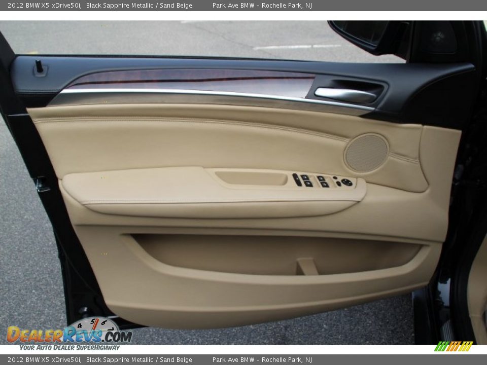 2012 BMW X5 xDrive50i Black Sapphire Metallic / Sand Beige Photo #9