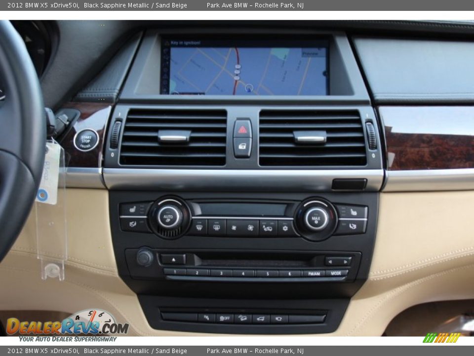 2012 BMW X5 xDrive50i Black Sapphire Metallic / Sand Beige Photo #14