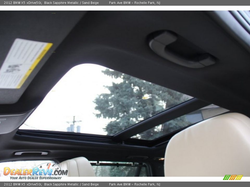 2012 BMW X5 xDrive50i Black Sapphire Metallic / Sand Beige Photo #19