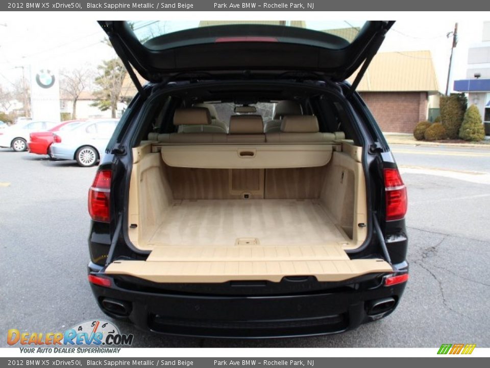 2012 BMW X5 xDrive50i Black Sapphire Metallic / Sand Beige Photo #21