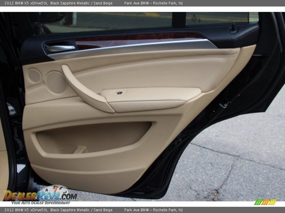 2012 BMW X5 xDrive50i Black Sapphire Metallic / Sand Beige Photo #23