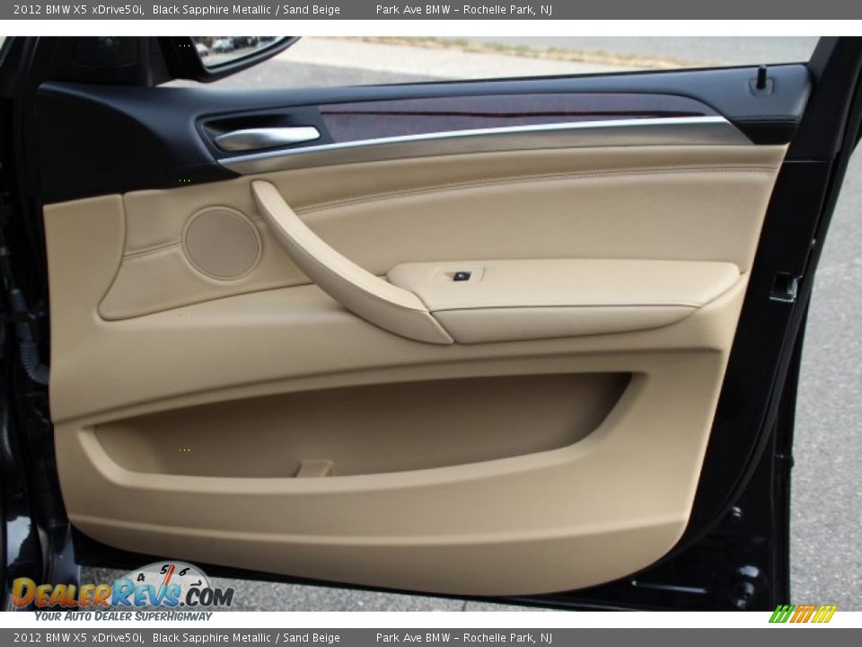 2012 BMW X5 xDrive50i Black Sapphire Metallic / Sand Beige Photo #26