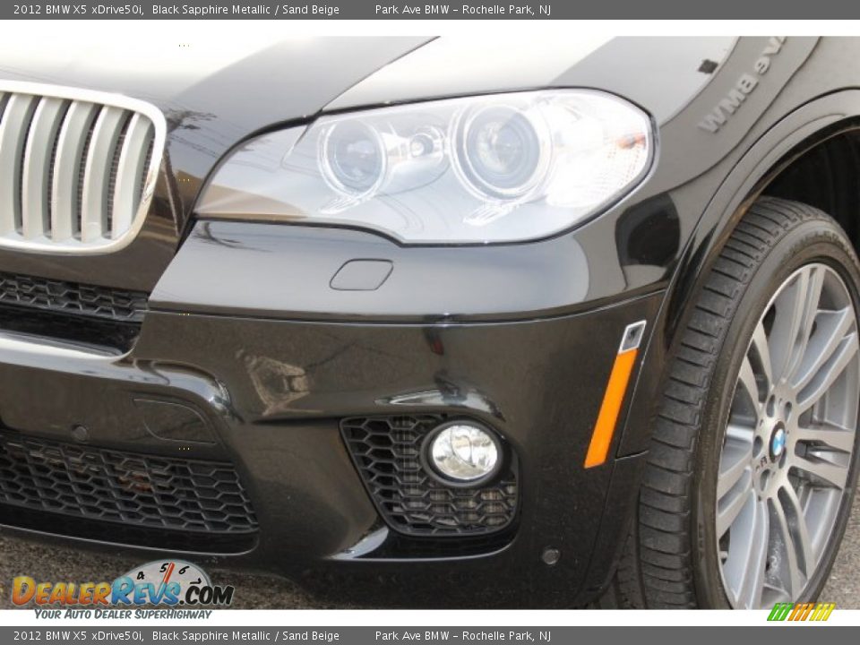 2012 BMW X5 xDrive50i Black Sapphire Metallic / Sand Beige Photo #31