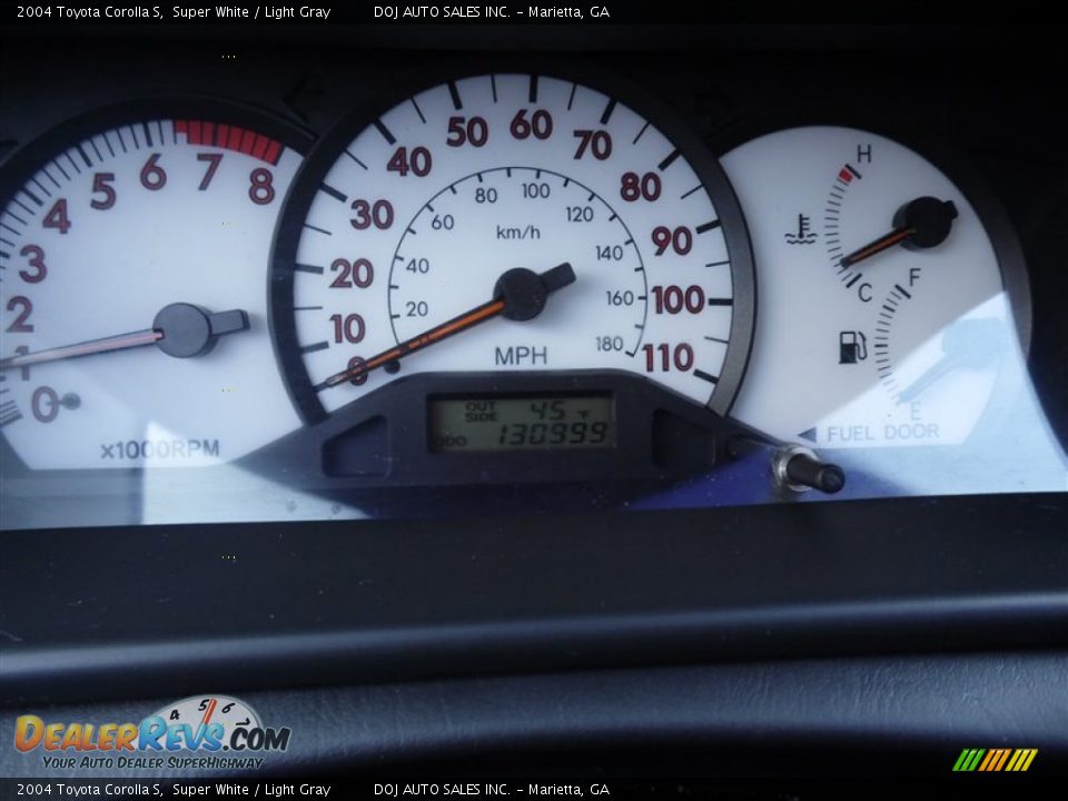 2004 Toyota Corolla S Super White / Light Gray Photo #7