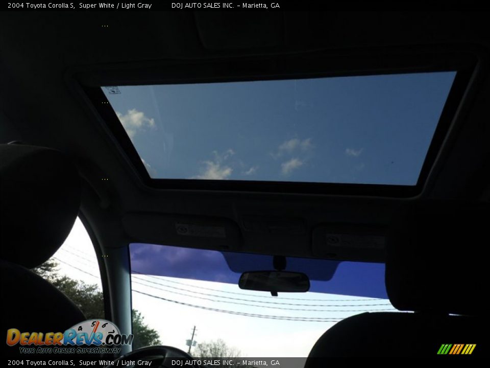 2004 Toyota Corolla S Super White / Light Gray Photo #10