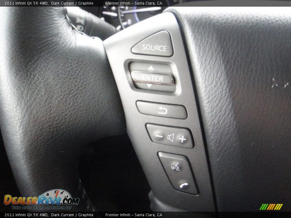 2011 Infiniti QX 56 4WD Dark Currant / Graphite Photo #17