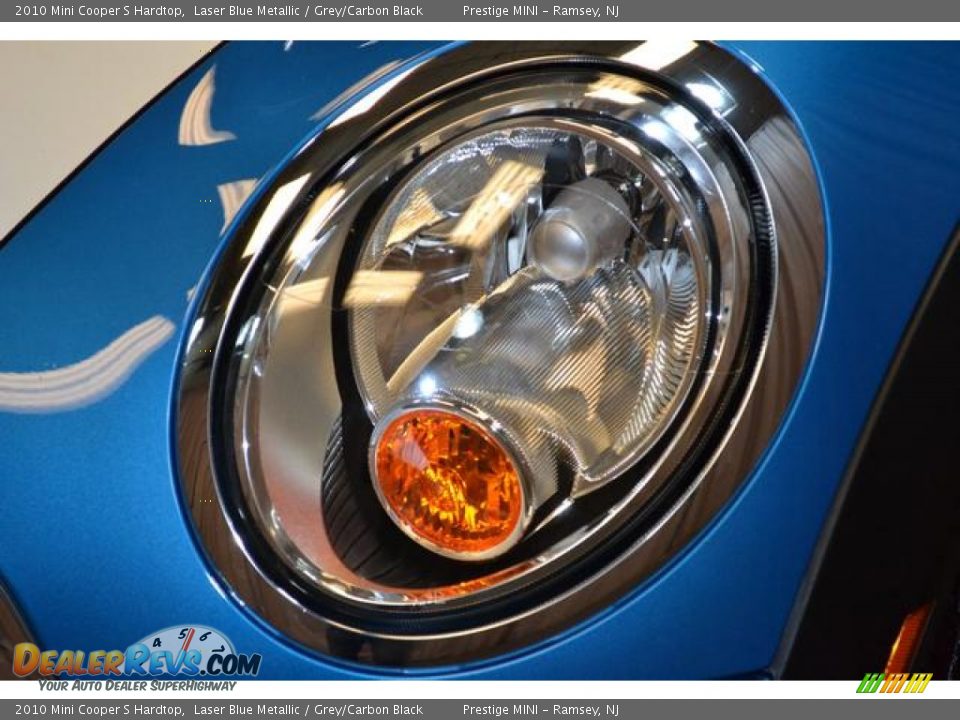 2010 Mini Cooper S Hardtop Laser Blue Metallic / Grey/Carbon Black Photo #2