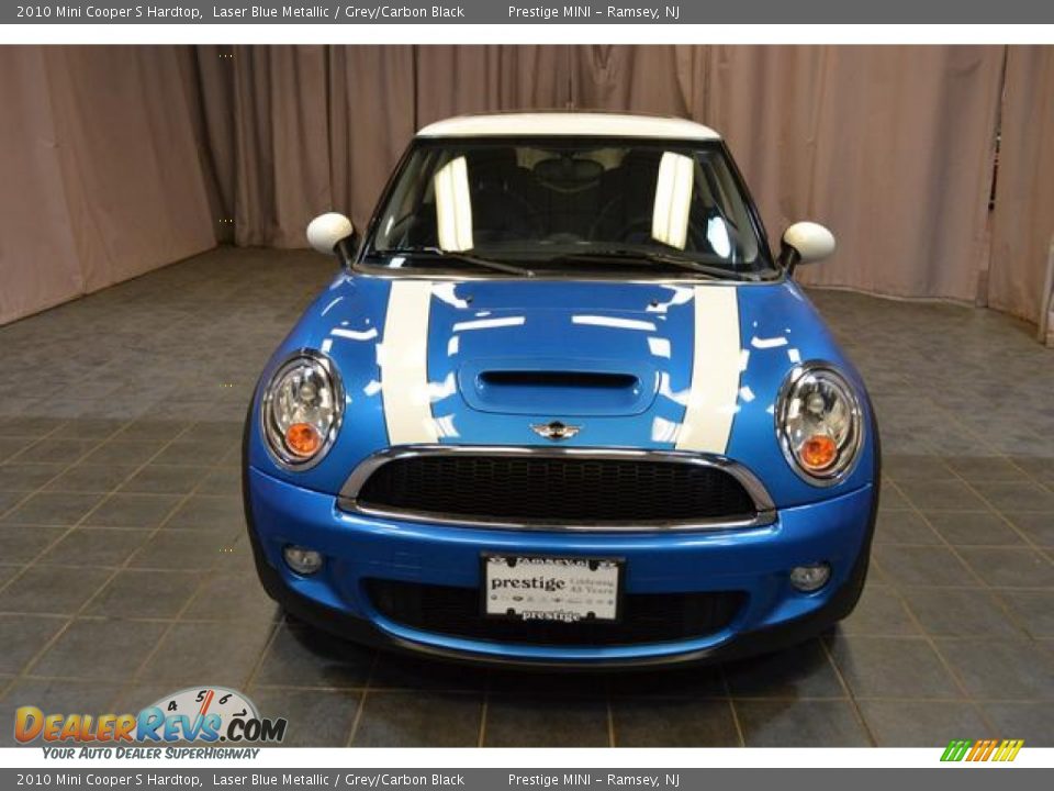2010 Mini Cooper S Hardtop Laser Blue Metallic / Grey/Carbon Black Photo #3