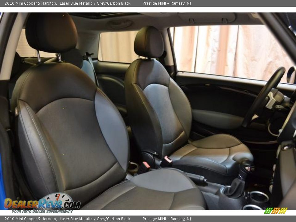 2010 Mini Cooper S Hardtop Laser Blue Metallic / Grey/Carbon Black Photo #6