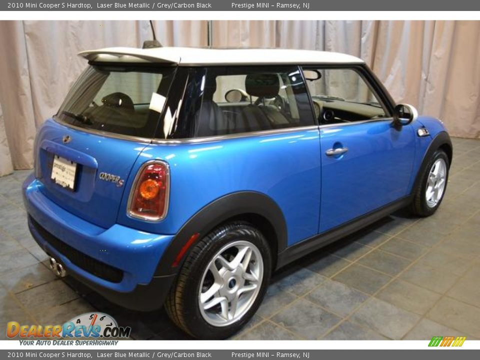 2010 Mini Cooper S Hardtop Laser Blue Metallic / Grey/Carbon Black Photo #16
