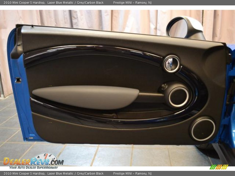 2010 Mini Cooper S Hardtop Laser Blue Metallic / Grey/Carbon Black Photo #25