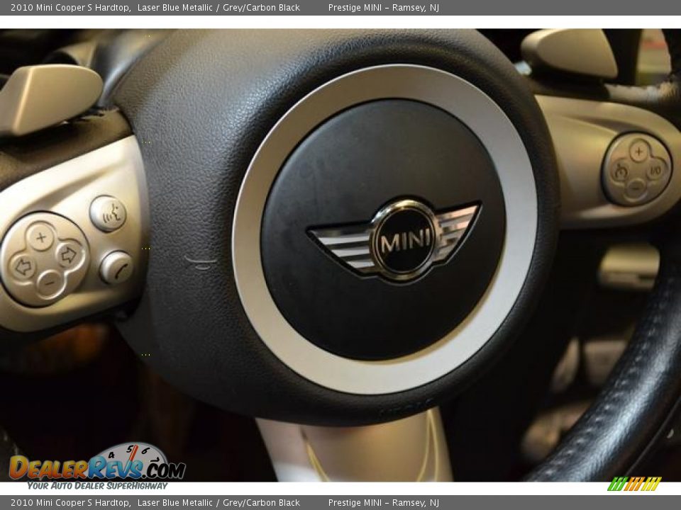 2010 Mini Cooper S Hardtop Laser Blue Metallic / Grey/Carbon Black Photo #28