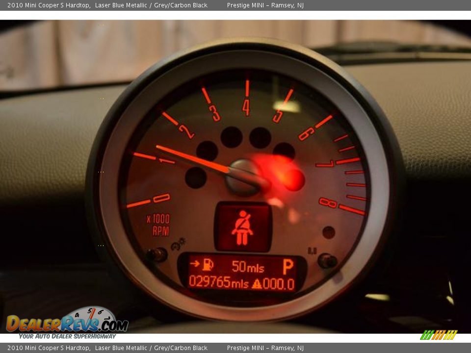 2010 Mini Cooper S Hardtop Laser Blue Metallic / Grey/Carbon Black Photo #29