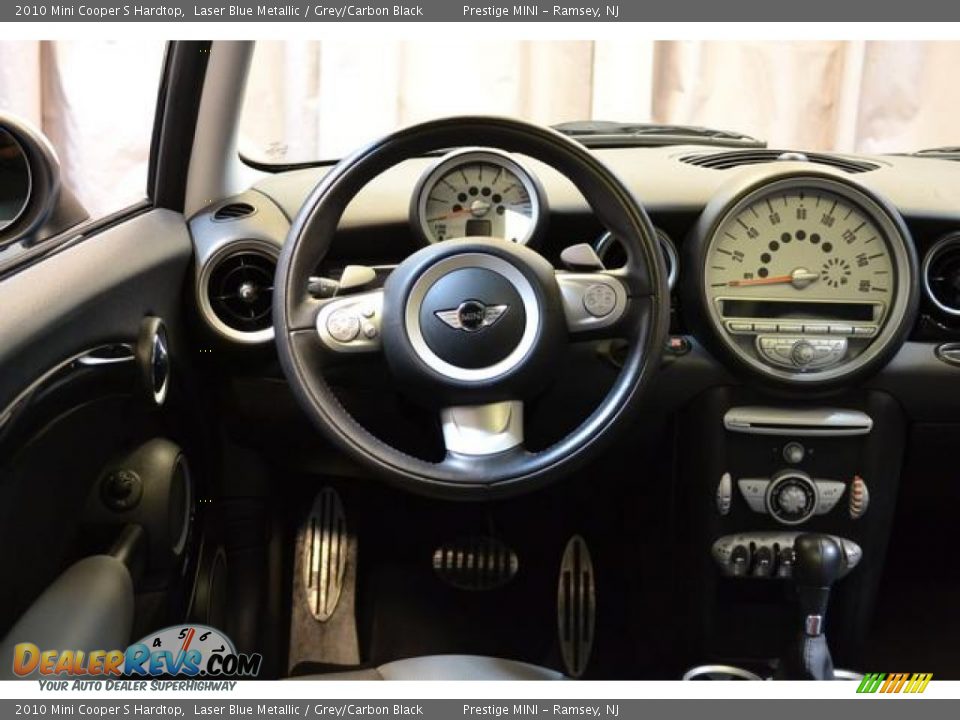 2010 Mini Cooper S Hardtop Laser Blue Metallic / Grey/Carbon Black Photo #33